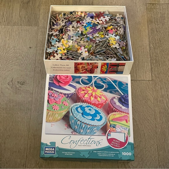 NWOT “Confections” Colorful Cupcakes Mega Puzzles 1000 Puzzle Pieces, Age 12+ - Picture 5 of 9